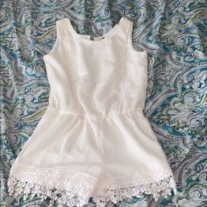 Girls super cute white  romper